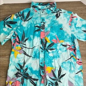 🌴 Billabong Men’s Organic Cotton Tropical Button-Up Shirt – Size Medium 🌴